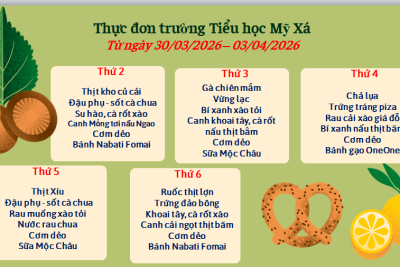 Thực đơn tuần 1/4/2026